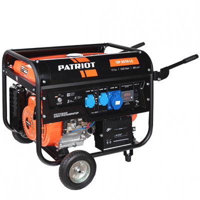 Бензиновый генератор PATRIOT GP 6510LE однофазный