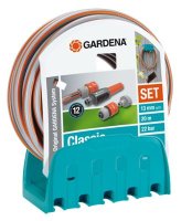 Садовый шланг Gardena Classic (1/2") 20 м (комплект: кронштейн, соединения, наконечник для полива)
