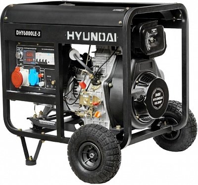 Дизельный генератор Hyundai DHY 6000LE-3 трехфазный
