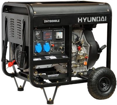 Дизельный генератор Hyundai DHY 8000LE однофазный