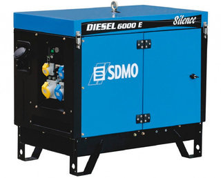 Дизельный генератор SDMO DIESEL 6000 E AVR SILENCE однофазный