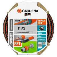 Садовый шланг Gardena FLEX 9x9 (1/2") 20 м (комплект: соединения, наконечник для полива)