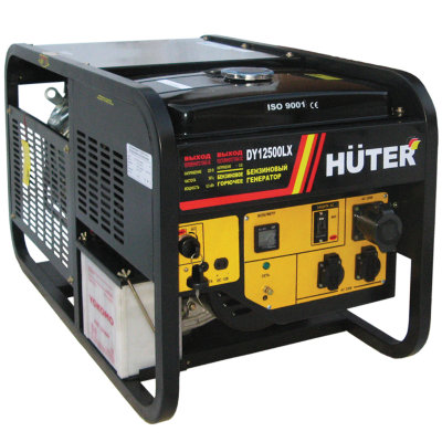 Бензиновый генератор Huter DY12500LX однофазный